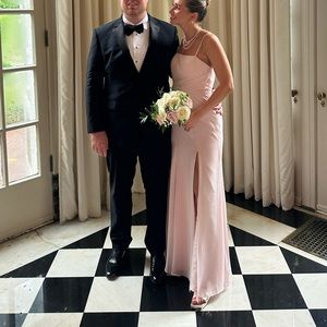 azazie cosette dress blushing pink